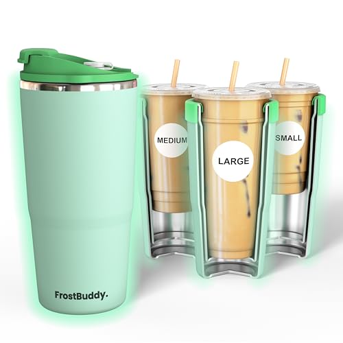 Frostbuddy | To Go Buddy - 30 oz Stainless Steel Vacuum Insulated Tumbler Cup - thermal cups for hot and cold drinks - stainless steel Tumbler Dunkin Cup (30oz To-Go Buddy | Glow) - Glow
