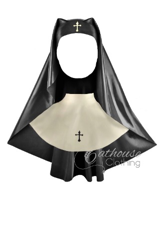 Latex nun headpiece & collar