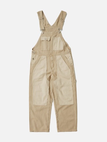 Aelfric Eden Flap Pocket Denim Overall Jumpsuit | Khaki / M