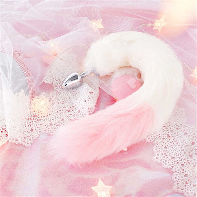 Milky Ombre Tail Plugs - Pink