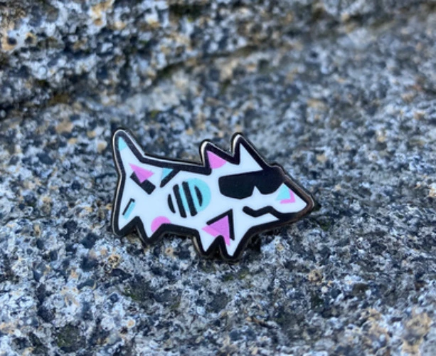 Tiny radical dog pins - Recess White