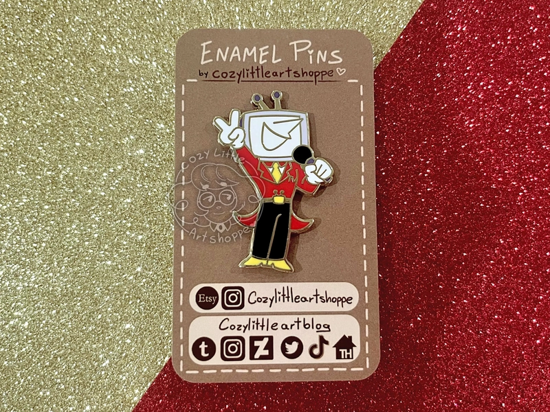 Tenna 1.75 Inch Gold Plated Enamel Pin (DELTARUNE)