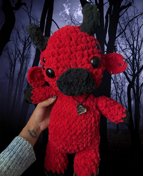 Hellfer Crochet Cow Plush | "16 Amigurumi Doll