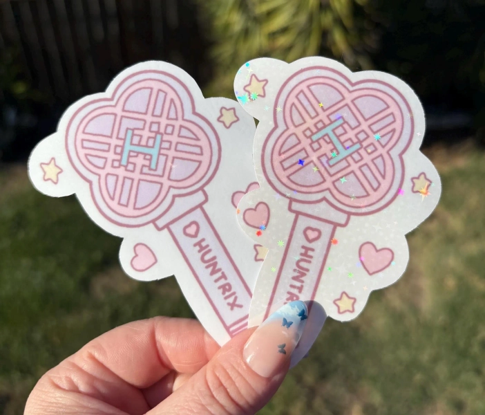 Huntrix lightstick demon hunter sticker, K-pop demon hunter sticker, rumi, demon hunter, k pop demon hunter, kawaii sticker