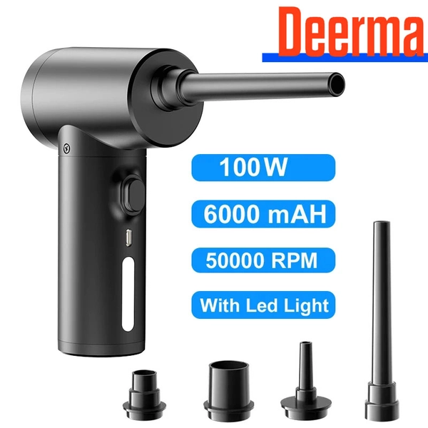 Car Air Duster 50000 RPM Wireless Dust Blowing Gun Compressed Air Blower Cleaning For Computer Keyboard Camera handheld Cleaner