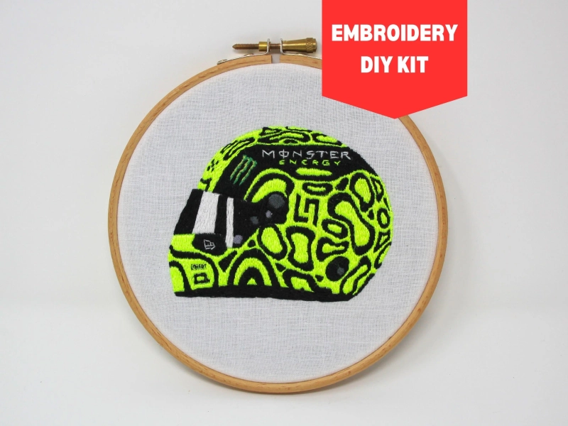 Embroidery kit Lando Norris 2024 helmet 6 inch hoop