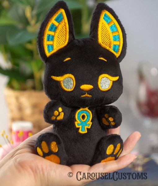 Anubis Jackal SnuggleBean Plush - Littlefox&#39;s Toebeans Larger Size -  Ancient Egyptian God Myth Stuffed Animal