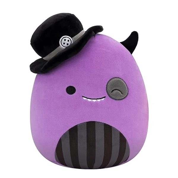 Squishmallows Original 7.5 Inch Halloween Earworm the Winking Purple Monster