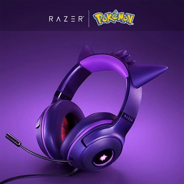 Razer Pokemon Gengar Edition RGB Kraken V3 X Wired USB Gaming Headset