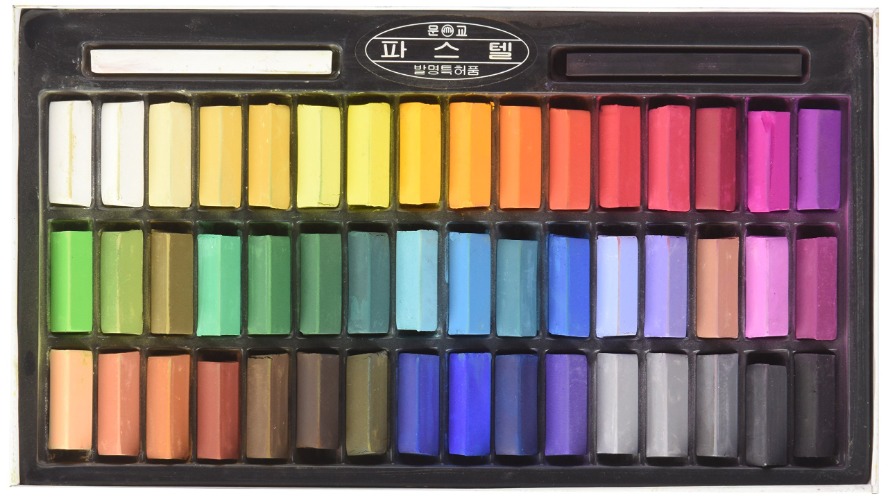 Non Toxic Mungyo Soft Pastel Set of 48 Assorted Colors Square Chalk - Multicolor