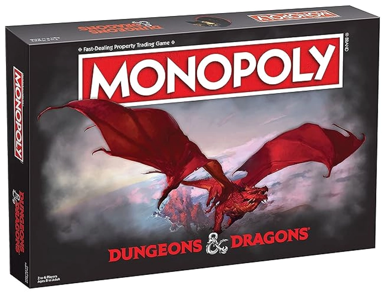 Monopoly Dungeons & Dragons | Collectible Monopoly Featuring Familiar Locations and Iconic Monsters from The D&D Universe, 2-6 Players