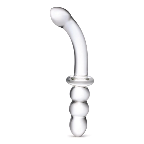 Glas 8 Inch Ribbed G-Spot Glass Dildo - Dildos | Adam & Eve