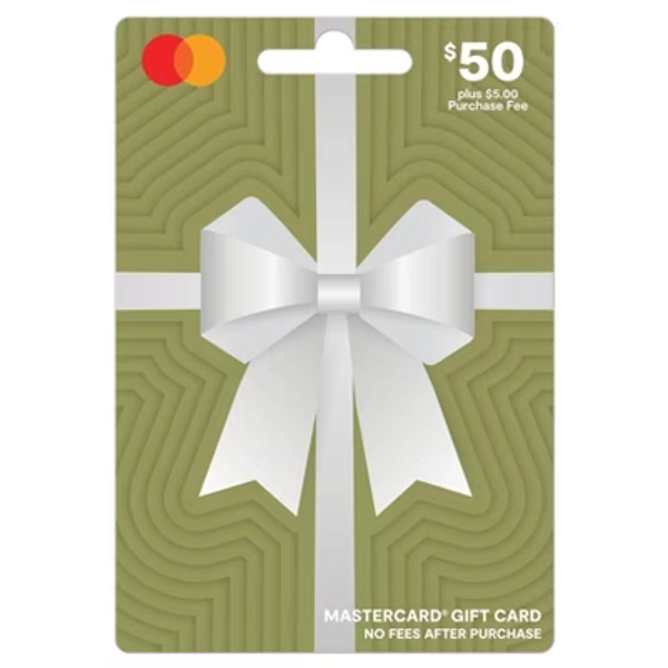 Mastercard Gift Card - $50 + $5 Fee
