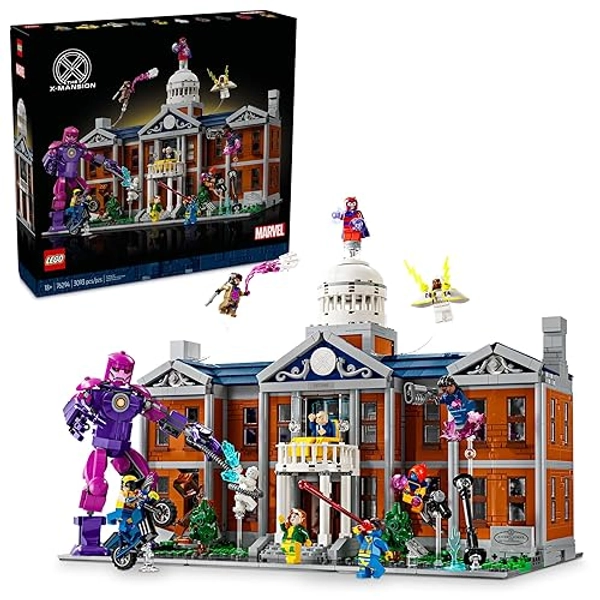 LEGO Marvel X-Men The X-Mansion Building Set - Marvel Collectibles DIY Craft Kit for Adults, Ages 18+ - Buildable Xavier Institute with 10 Minifigures - Gift Idea for Superhero Fans - 76294