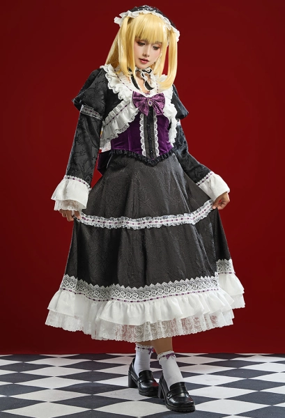 Death Book MisaMisa Cosplay Costume Lolita Dress with Coat and Corset
