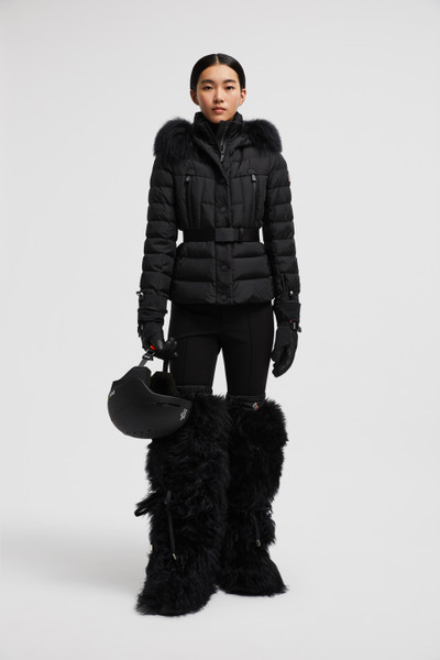 Black Beverley Hooded Ski Down Jacket - Short Down Jackets for Women | Moncler SI
