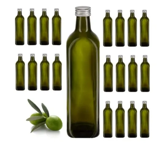 6 oil bottles Pezzi BottScuro UVAG marasca Olio liquore Quadra 1000 ml con Tappo