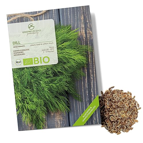 Dill seeds biologiche - Semi di erbe aromatiche da coltivare in cucina, sul balcone, sul orto rialzato e in giardino - Aneto