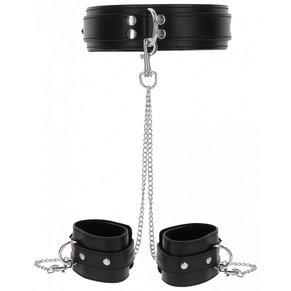 Collier et Menottes de poignets HEAVY Taboom Noir - BOY STORE