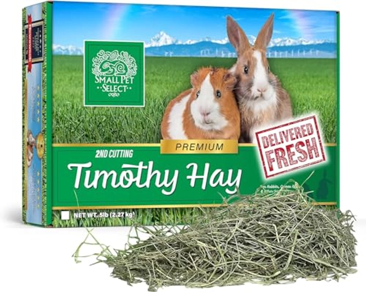 Small Pet Select 2nd Cutting Perfect Blend Timothy Hay Pet Food for Rabbits, Guinea Pigs, Chinchillas and other Small Animals, Premium Natural Hay Grown in The US, 12 LB