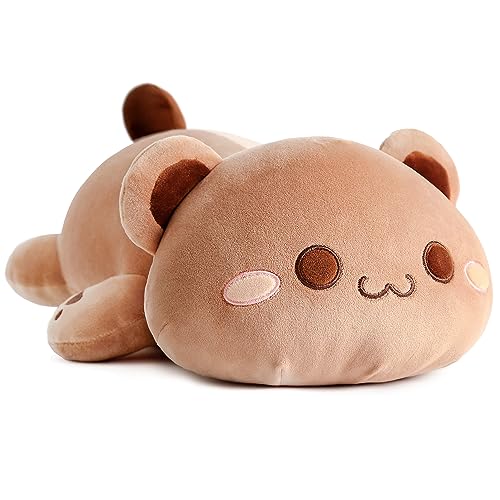 Onsoyours Cute Bear Plush Toy Stuffed Animal Bear Soft Anime Plush Pillow for Kids (Brown Bear, 12") - Brown Bear - 12"