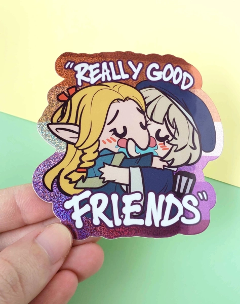 Dungeon Meshi Marcille and Falin Lesbian Vinyl Sticker 3"