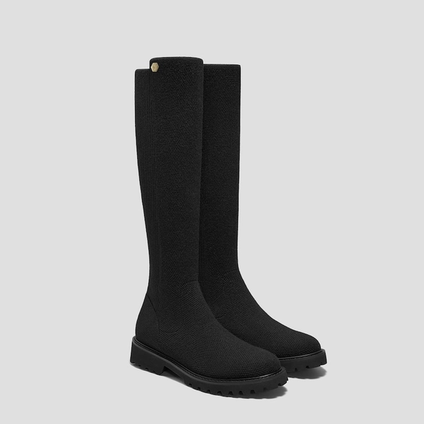 Round-Toe Stretchy Knee-High Boots (Filipa)