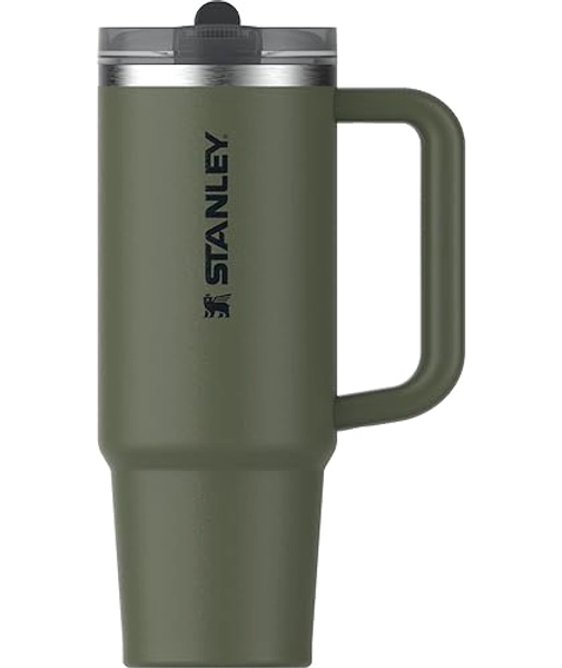 Stanley Quencher ProTour Flip Straw Tumbler with Leakproof Lid 30 oz | Built-In Straw & Handle | Cupholder Compatible for Travel | Insulated Stainless Steel Cup | BPA-Free | Dried Pine