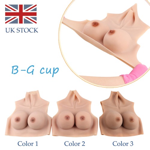 Silicone Breast Forms Fake Boobs B-G Cup Breast Plate Crossdresser Transgender