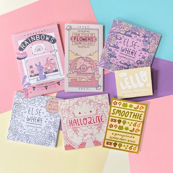 Mega Zine Bundle –  7 Zines, Concertina Comic, Poster Zine, Comic, Illustration, Zines, Comics, Bundle