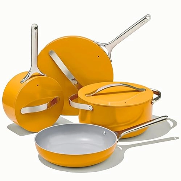 Caraway Nonstick Ceramic Cookware Set (12 Piece)  - Marigold