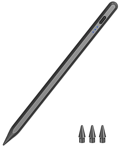Pen for ipad 2018-2023, HATOKU Quick Charging Pencil 2nd Generation with Tilt & Palm Rejection, Pen for ipad Compatible with ipad Air 3/4/5, ipad Mini 5/6, ipad 6-10 Gen, ipad Pro 11/12.9" (Black)