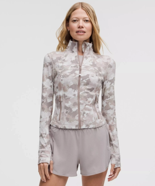 Define Cropped Jacket *Nulu - Thawed Camo Warm Ash Grey Multi - 12