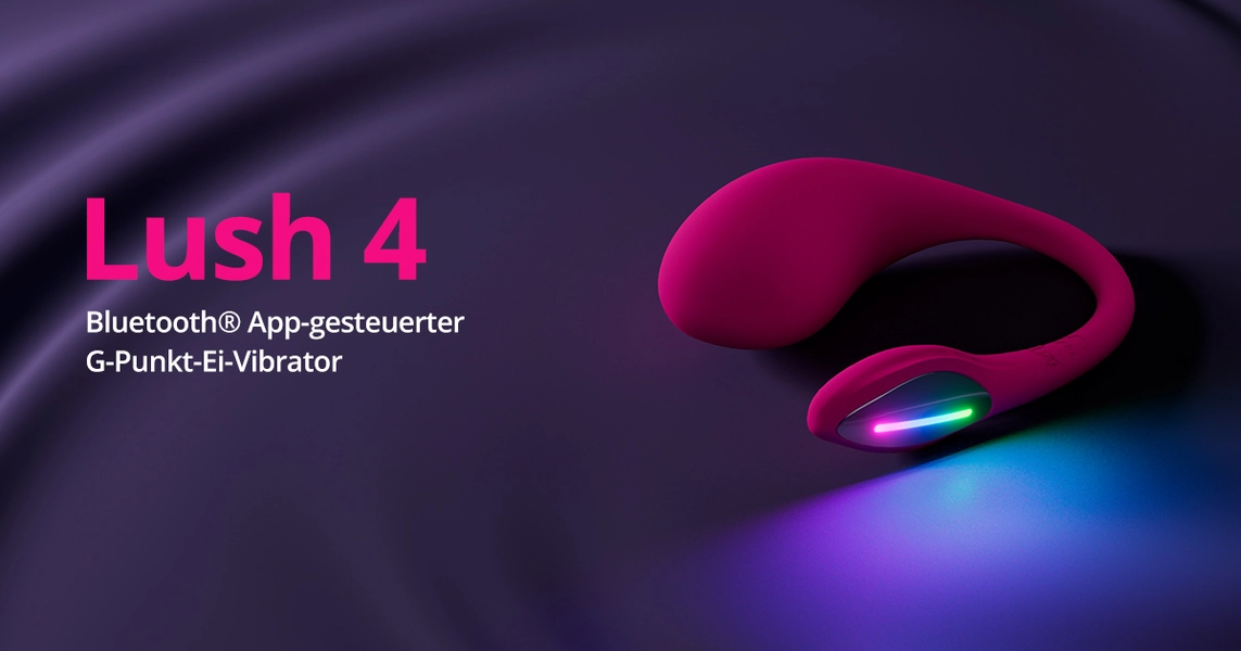 Lovense Lush 4: Bester interaktiver Fernbedienungs-G-Punkt-Vibrator mit Emo-LED-Licht