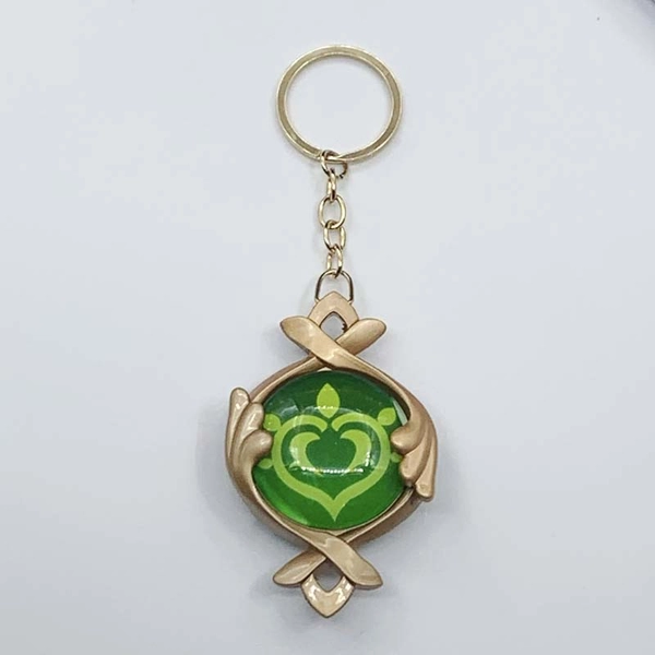 Fontaine Vision Keychain Genshin Impact Element Vision Key Rings - Dendro