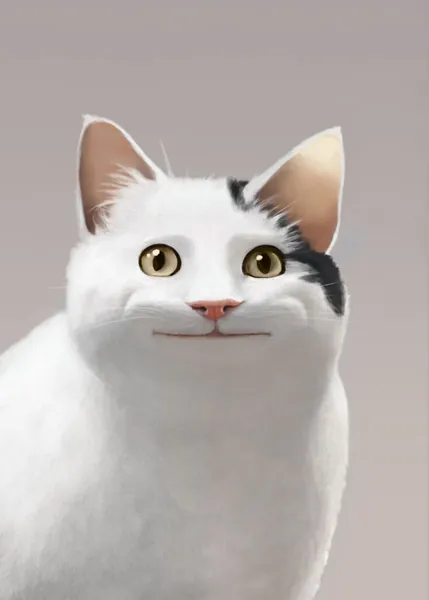 Large Polite Cat Displate