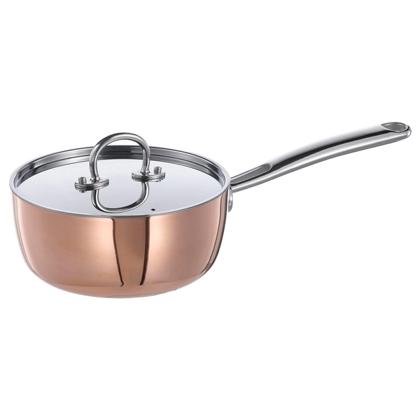 FINMAT Saucepan with lid - copper/stainless steel 1.5 l