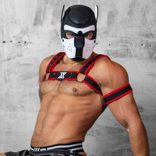 Neon Rave Bracer Harness - Red