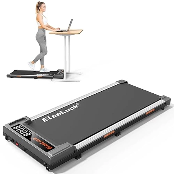 Elseluck Walking Pad, Under Desk Treadmill for Home Office, 2 in 1 Portable Walking Treadmill with Remote Control, Walking Jogging Machine in LED Display