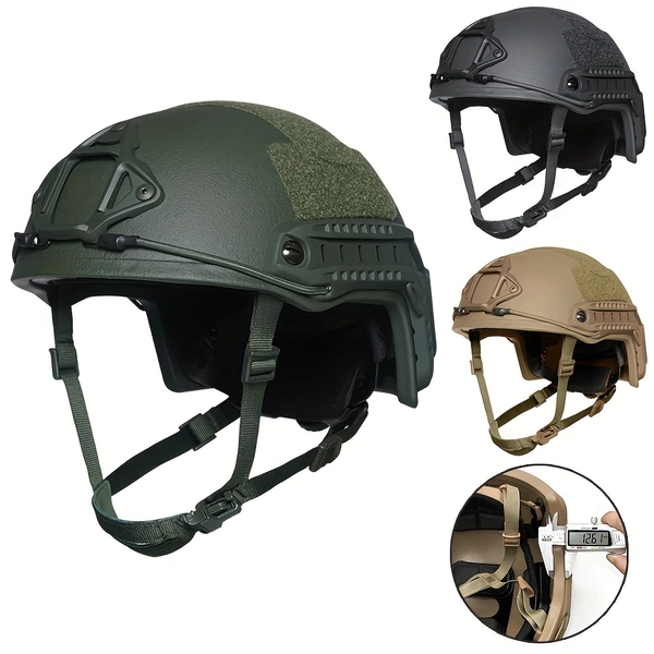 1-Pack Tactical Helmet with Adjustable Suspension System, Enhanced EPP Padding, Durable FRP Construction, and Independence Day Special Edition Design - Green