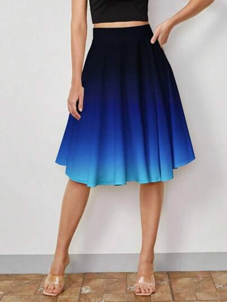 SHEIN Clasi Blue Skirt
