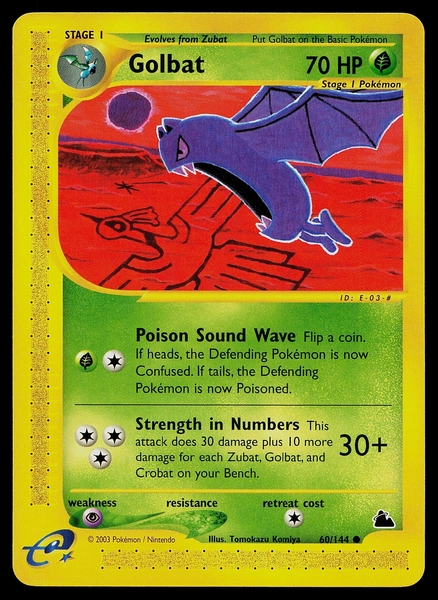 Pokemon Card - Golbat Skyridge 60/144 Non Holo