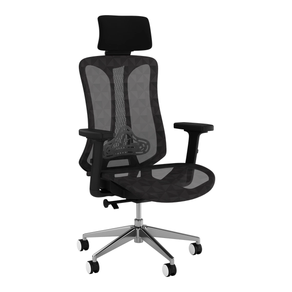 Glide Ergonomic Mesh Office Chair with Headrest and Lumbar Support