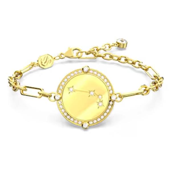 Zodiac bracelet, Aries, Gold tone, Gold-tone plated