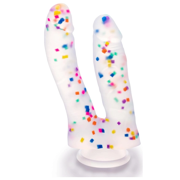 ozfuns Realistic Double-Ended Dildo G-Spot Stimulation - 7 Inch Silicone Flexible Dildo with Flared Suction Cup for Hands-Free Play, with Curved Shaft for Vaginal Anal Orgasmic Adult Sex Toys for Women Men