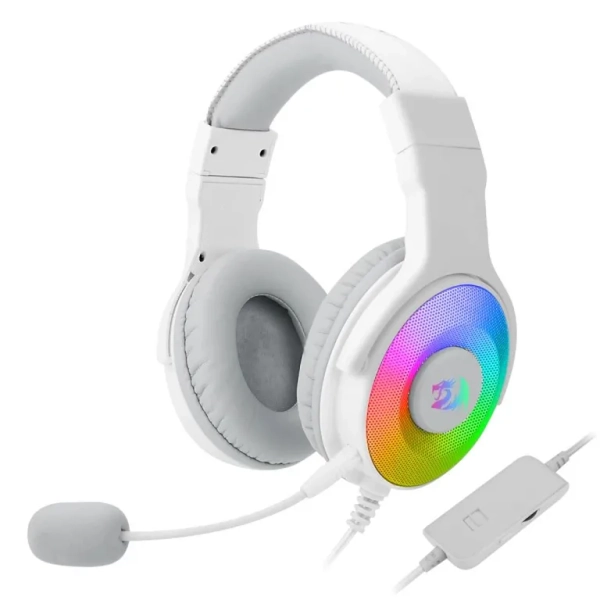 Redragon Audífono Gamer Pandora H350W RGB 7.1 USB Blanco