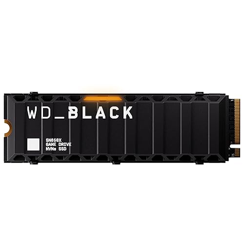 WD_BLACK 4TB SN850X NVMe Internal Gaming Solid State Drive with Heatsink - Works with PlayStation 5, Gen4 PCIe, M.2 2280, Up to 7,300 MB/s - WDS400T2XHE - 4TB - SSD w/ Heatsink