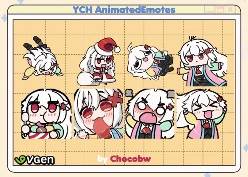YCH Animated Emotes by Chocobw (@Chocobw)