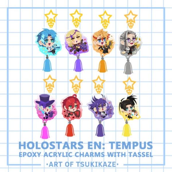 ON-HAND Holostars EN: Tempus 2-inch Acrylic Charms With Epoxy Finish - Etsy