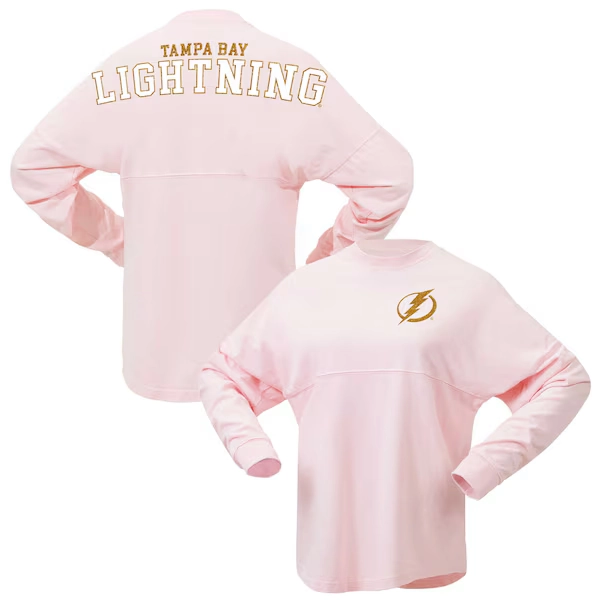 Women's Tampa Bay Lightning Fanatics Pink Spirit Jersey Long Sleeve T-Shirt